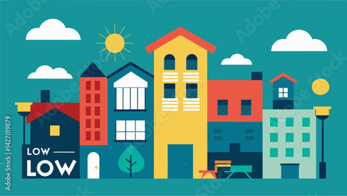 An advertit showcasing the lowcost housing options available for community college students making education accessible to those with limited means.. Vector illustration