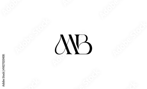MB initial letter logo