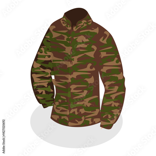 3D Isometric Flat Vector Illustration of Millitary Collection, Army Equipment. Item 14