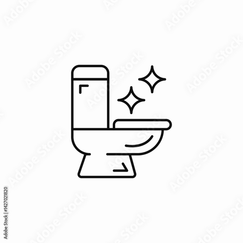 clean toilet icon sign vector