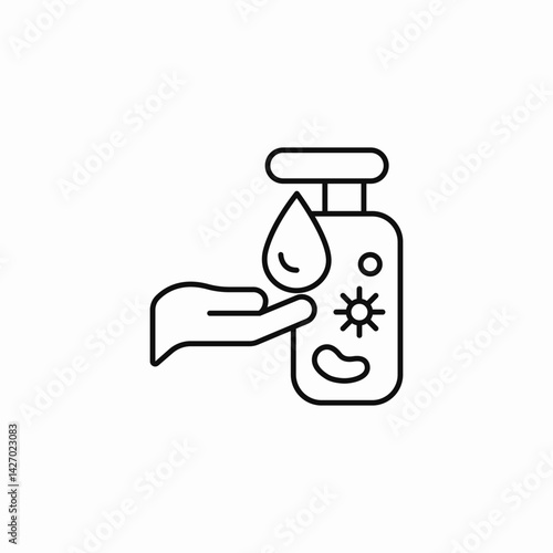hand sanitizer icon sign vector