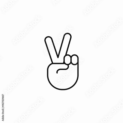 peace gesture icon sign vector