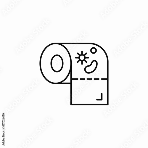 toilet paper icon sign vector