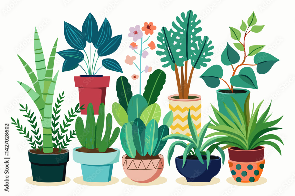 Obraz premium Houseplant Vector Collection