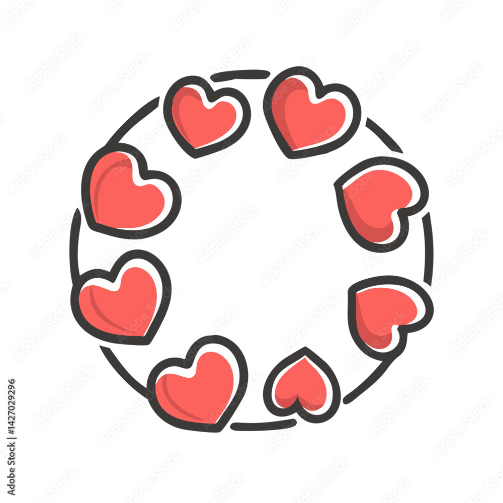 circle of hearts icon, circle of hearts vector illustration-simple illustration of circle of hearts, perfect for circle of hearts logos and icons circle of hearts icon, circle of hearts vector illustration-simple illustration of circle of hearts, perfect for circle of hearts logos and icons