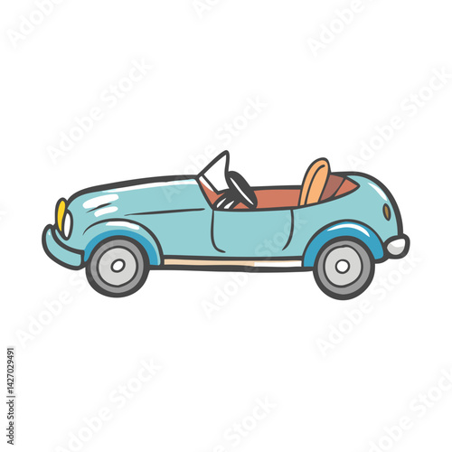 classic convertible car icon, classic convertible car vector illustration-simple illustration of classic convertible car, perfect for classic convertible car logos and icons