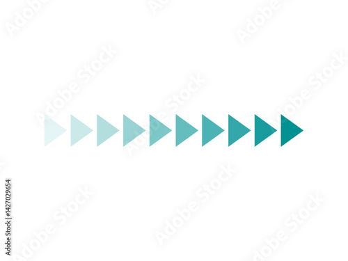 グラデーション連続矢印