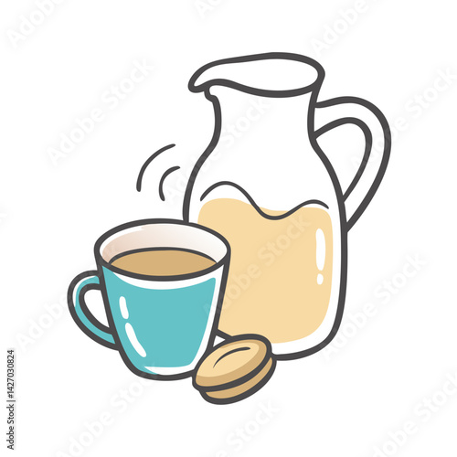 coffee creamer icon, coffee creamer vector illustration-simple illustration of coffee creamer, perfect for coffee creamer logos and icons