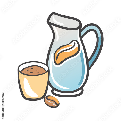 coffee creamer icon, coffee creamer vector illustration-simple illustration of coffee creamer, perfect for coffee creamer logos and icons