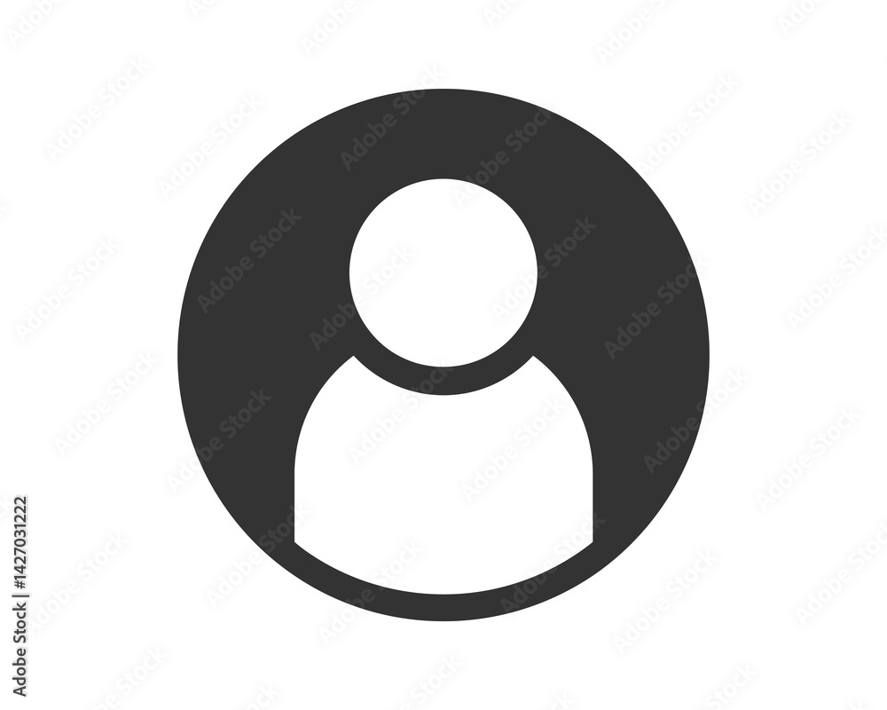 Simple user icon. Vector image for web profiles, social media, and default avatars. Clean and modern design. Represents identity, connection, and accessibility. Simple user icon. Vector image for web profiles, social media, and default avatars. Clean and modern design. Represents identity, connection, and accessibility.