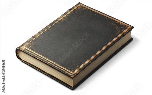 Elegant Illustrated Book Cover Design Isolated On White Background.