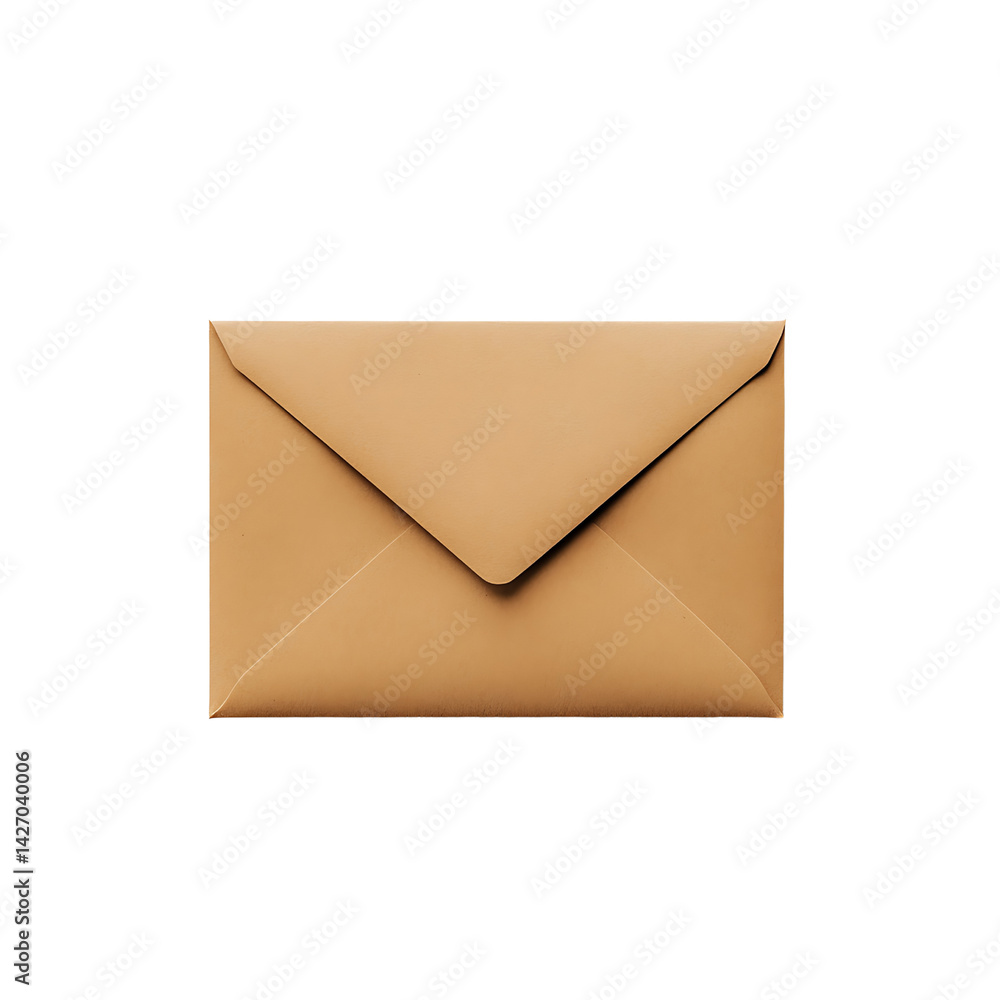 Simple Brown Envelope on a Dark Background for Mailing or Storage Purposes Simple Brown Envelope on a Dark Background for Mailing or Storage Purposes