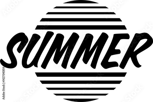 Summer Logo typography font PNG for social media and e commerce masked transparent background