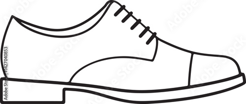 Shoe Flat Icon Vector Illustration on Transparent Background