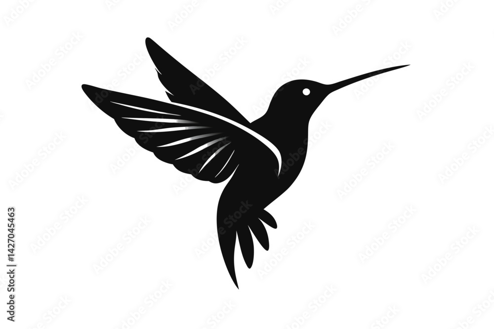Fototapeta premium hummingbird silhouette vector
