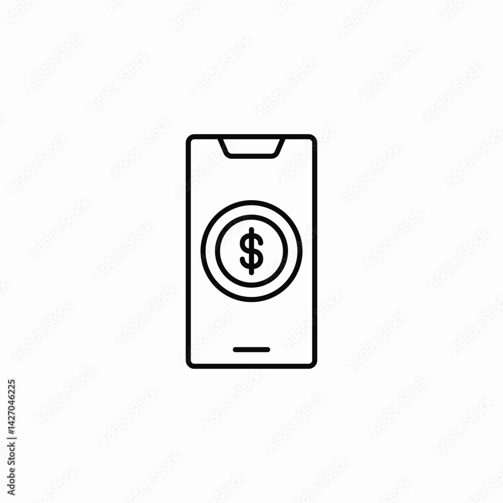 mobile payment icon sign vector mobile payment icon sign vector