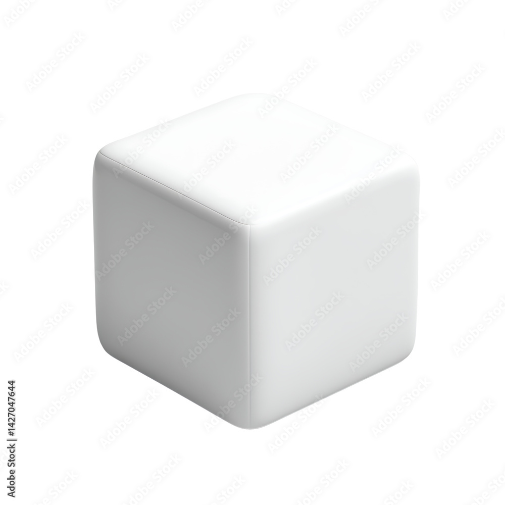 Fototapeta premium Minimalist White Cube for Modern Home Decor and Creative Design Projects