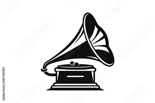 retro gramophone vinyl ready vector illustration