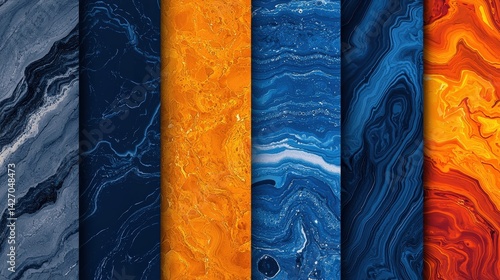 Vibrant marble texture pack digital art abstract design colorful backgrounds high-quality graphics