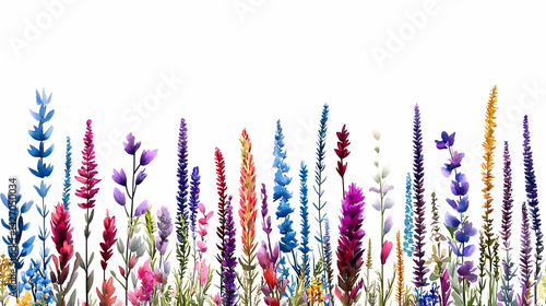 Colorful Pixelated Floral Border Design