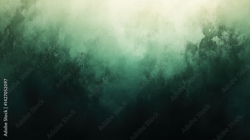 Verdant, misty, atmospheric backdrop of muted greens and darks. Verdant, misty, atmospheric backdrop of muted greens and darks.