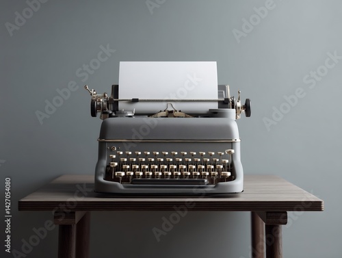Vintage typewriter with blank paper sheet showcasing storytelling potential