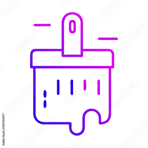 Paintbrush icon in vibrant gradient design  