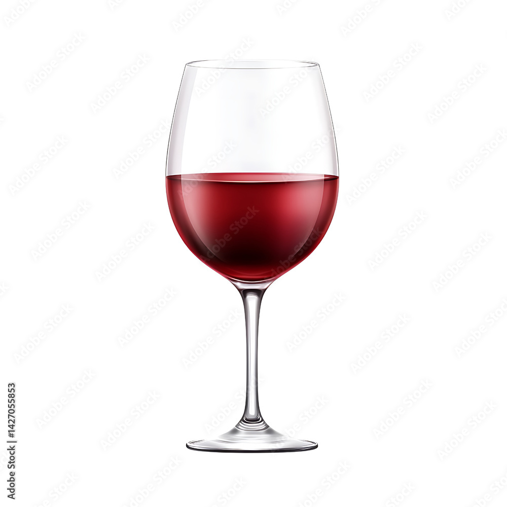 Elegant Red Wine Glass Filled with Rich Burgundy Wine on a Black Background Elegant Red Wine Glass Filled with Rich Burgundy Wine on a Black Background