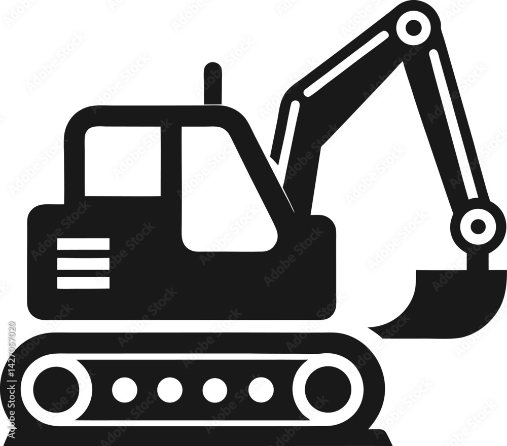 Naklejka premium Excavator Icon 