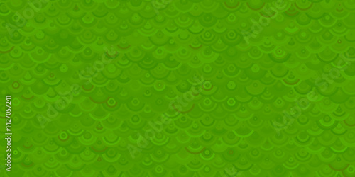 Vector snake pattern. Green dragon scale. Fish texture. Green skin background of reptile mermaid lizard. Oriental monster skin print.