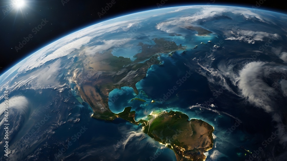 View of planet earth from space View of planet earth from space