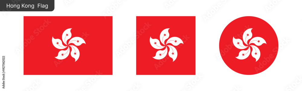 Hong Kong flag PNG vector. Hong Kong Square and round icon isolated on transparent PNG background. Hong Kong flag icon Hong Kong flag PNG vector. Hong Kong Square and round icon isolated on transparent PNG background. Hong Kong flag icon