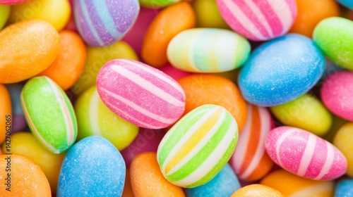 Colorful Candy Background in Bright Lighting
