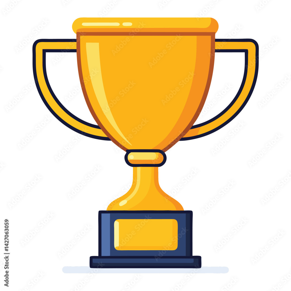 Gold trophy vector isolated on white background Gold trophy vector isolated on white background