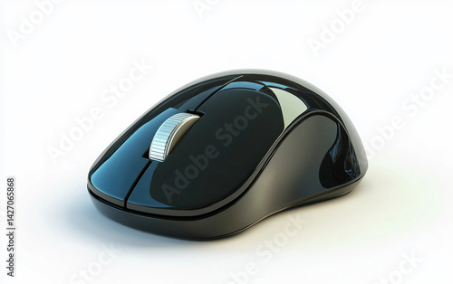 Secure Navigation A Computer Mouse with a Security Lock Symbol Isolated On White Background.