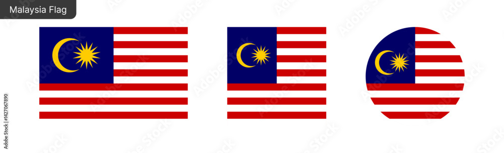 Malaysia flag PNG vector. Malaysia Square and round icon isolated on transparent PNG background. Malaysia flag icon Malaysia flag PNG vector. Malaysia Square and round icon isolated on transparent PNG background. Malaysia flag icon