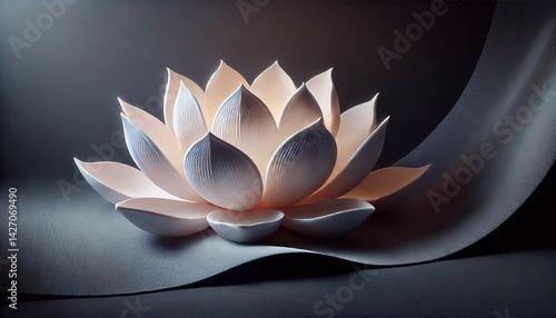 Serene Lotus on Elegant Backdrop