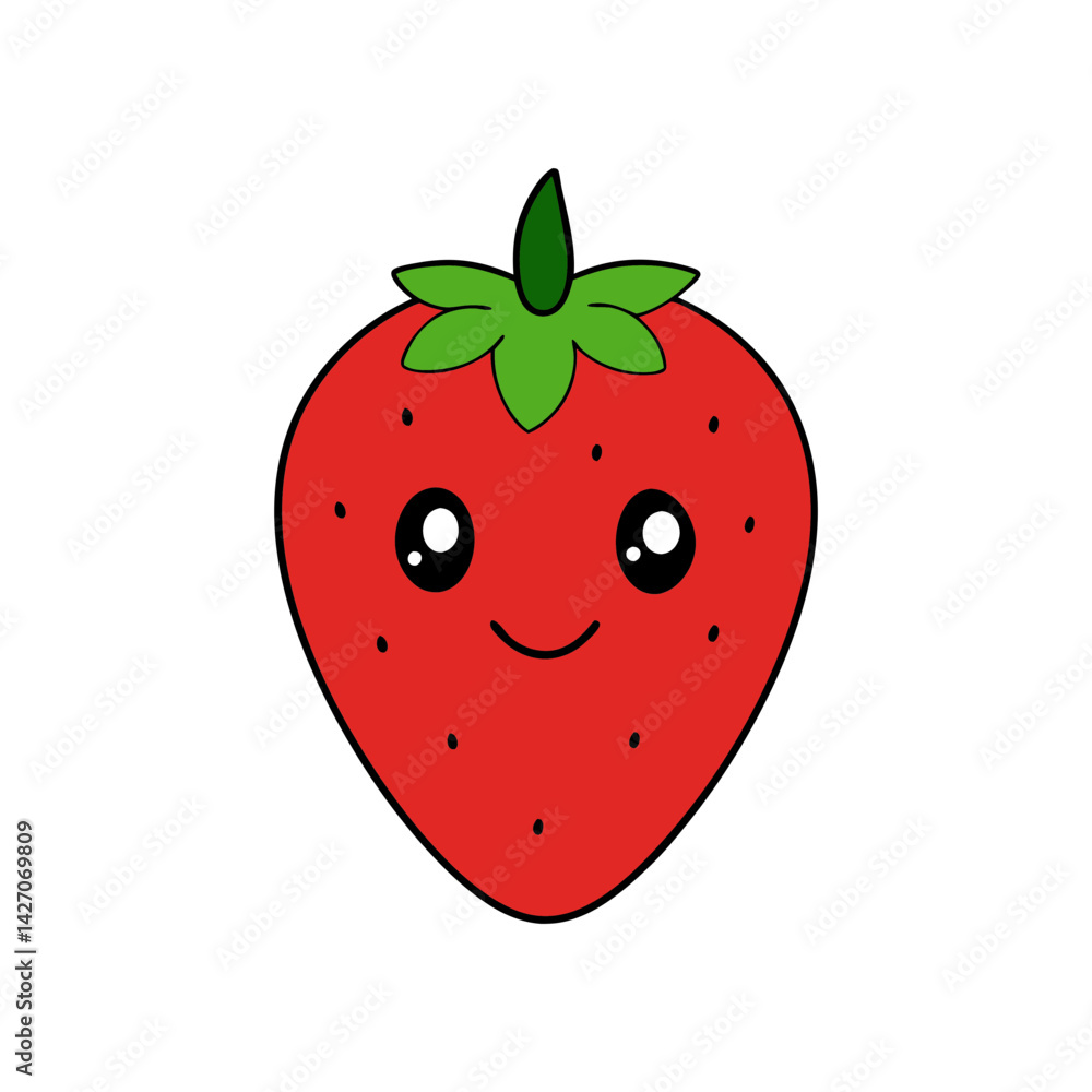 Cute strawberry cartoon vector Cute strawberry cartoon vector