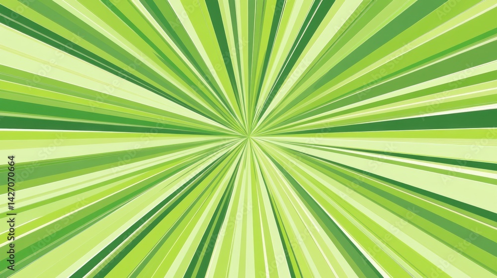 Obraz premium Vibrant green radial burst pattern