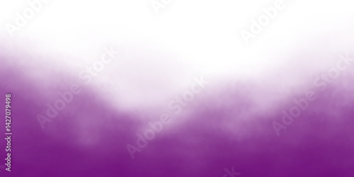 Realistic purple smoke and fog isolated on transparent background. Bright mist, smog, steam, and fluffy cloud effect. Colorful vapor or haze texture overlay