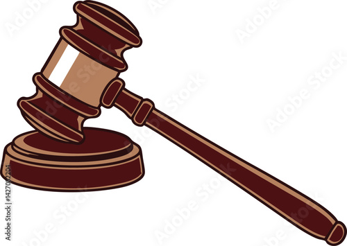 wooden gavel judicial hammer law symbol 3d render 