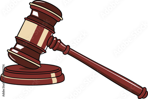 wooden gavel judicial hammer law symbol 3d render 