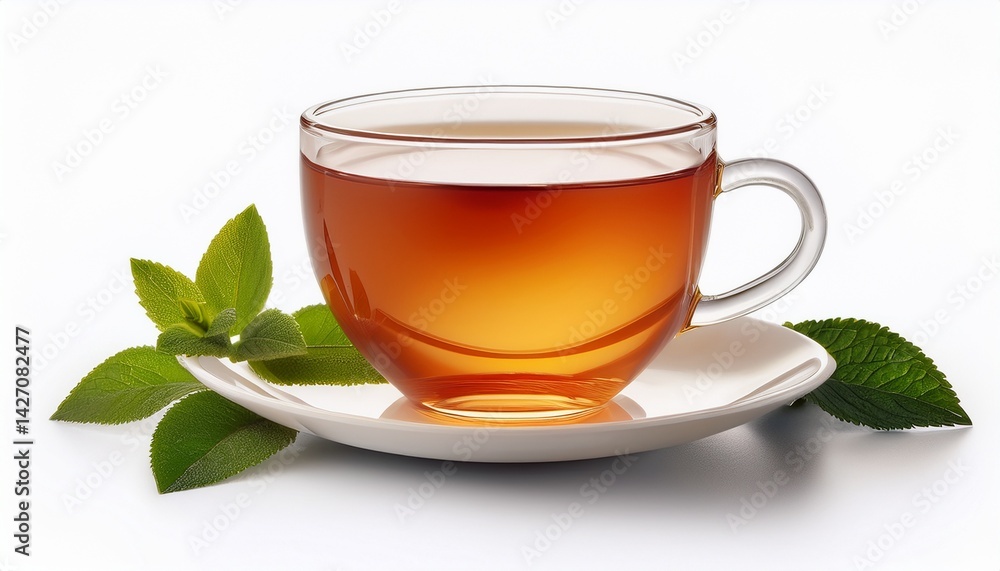 cup of tea isolated on a white background cup of tea isolated on a white background
