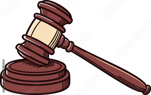 wooden gavel judicial hammer law symbol 3d render 