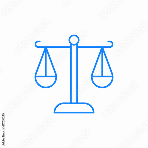 balance scale icon sign vector