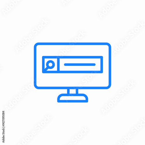 desktop monitor icon sign vector