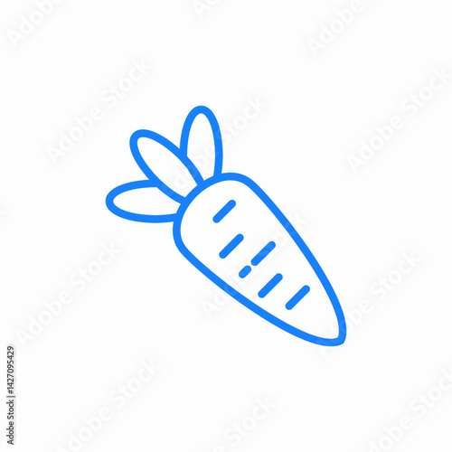 fresh carrot icon sign vector