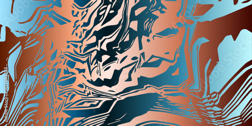 Abstract Ink Swirl Vector Modern Expressionist Texture. High-Contrast Vector Pattern. Grunge Liquid Lines. Abstract Hand-Drawn Vector Design