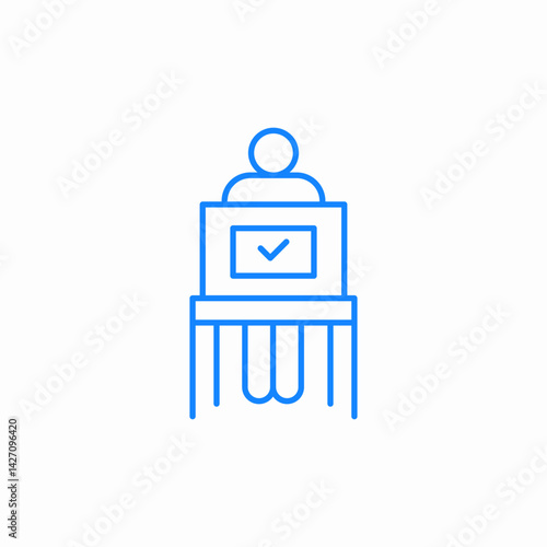 podium speech icon sign vector