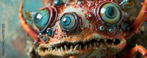 Wallpaper Mural Monster with big eyes and a mouth Torontodigital.ca